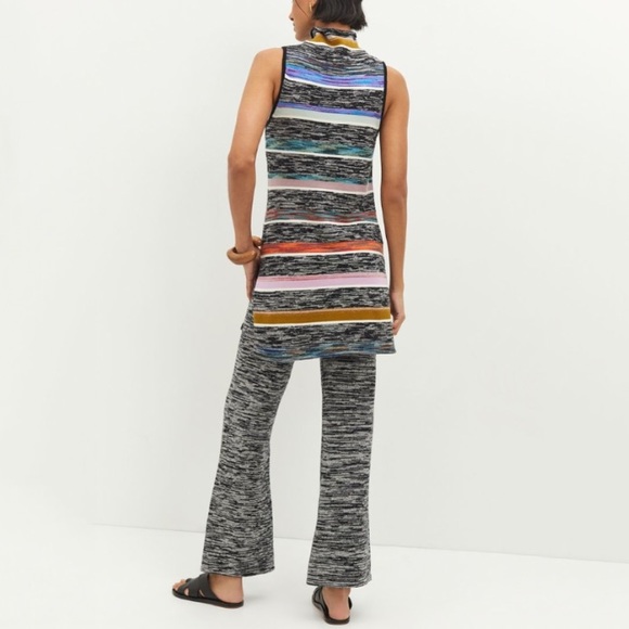 Anthropologie Space Dyed Knit Pant Loungewear Set- Tank & Wide Leg Pants - Picture 3 of 9